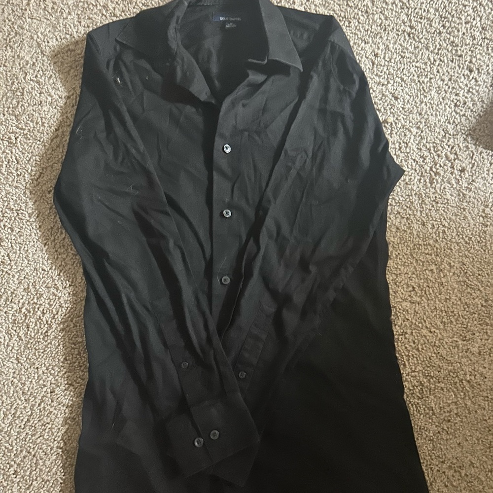Classic Black Men's Dress Shirt